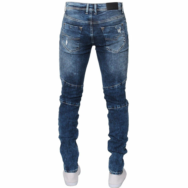 New Design Stretch Skinny Denim Jeans trouser zipper fly Jogger ripped jeans men Hip Hop Street style cheap jeans wholesale