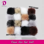 New Faux Fox Fur  Balls Fluffy Pom Pom with Elastic Loop for Hats Key chains Scarves  Bags