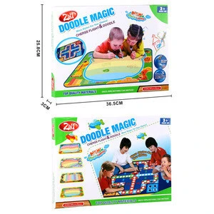 New kids 2 in 1 flying chess doodle magic writing water drawing mat