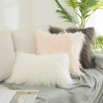 New Luxury Series Merino Style Fur Throw Pillow Case Cushion Cover, Pillow Cover