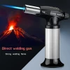New metal windproof butane gas welding torch lighter jet flame blow lighter with big size