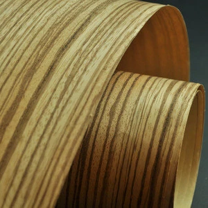 New Product Natural Zebrano Flexible Craft Paper Back Wood Veneer Stock Available