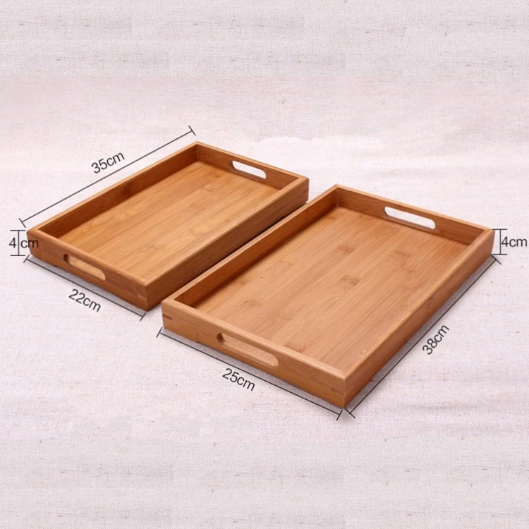 New product round wooden serving tray/ Natural eco-friendly bamboo tray serving high quality
