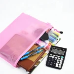 New PVC frost print A4 mesh waterproof file document bag