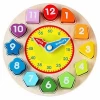 New selling children safety intelligent wooden toys digital clock early education game toy