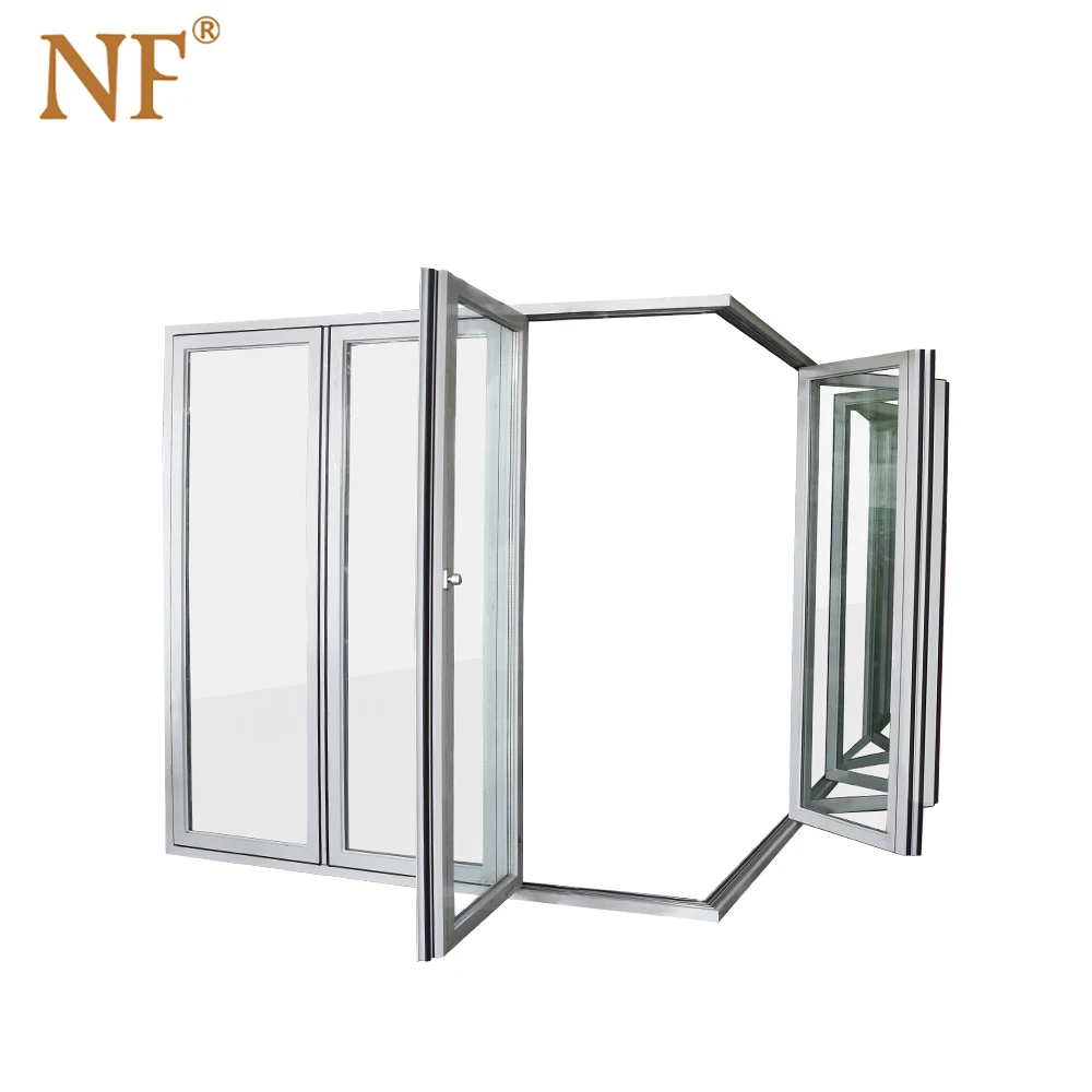 NF New Design  House aluminium glass sliding bifold door  patio aluminum bi fold folding doors
