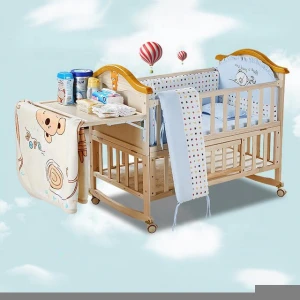 No painted hot selling solid wooden baby cirb/baby cot/baby infant bed