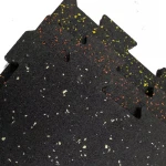 Non slip wear resistant interlocking rubber floor tiles