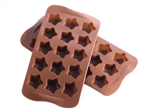 Non-stick 15 Cavities Lovely Star Candy Molds Silicone Chocolate  Mold