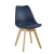 Import Nordic home furniture Plastic top with pu leather cushion scandinavian chair Wood Leg Dining Chairs tulip chairs from China