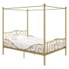 Nordic luxury furniture home bedroom all-metal canopy bed