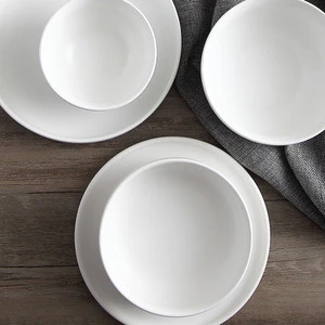 Nordic Style Ceramic Dinner Set Plate Wedding Board Matte White Ceramic Tableware
