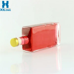 Odm High Quality Flat Gin Glass Bottle 500Ml For Brandy Tequila Liqueur