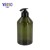 Import OEM 500ml Dark Green Cosmetic Shampoo Lotion Plastic Bottle from China