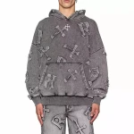 OEM custom design vintage washing  band collar zip up used work jackets plus size men designer hoodie