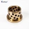 Oiless cast bronze bearings graphite plugs low friction maintenance free bearing