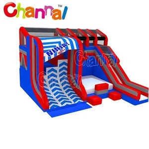Outdoor adults challenge game ninja inflatable jumping bouncer