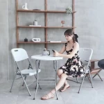 outdoor plastic folding picnic camping dining round table