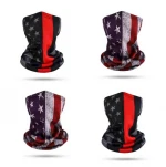 Outdoor Riding Face Mask American Flag Design Multi-functional  Sunscreen Silk Durag Motorcycle Neck Warmer Riding