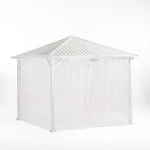 Outdoor White Modern Aluminum Hardtop Gazebo