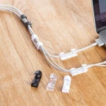 Pack of 20 Adhesive Cable Holders Cable Organizer Wire Clips Electric Cord Holders Nail-free self-adhesive buckle