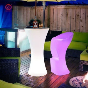 PE Plastic Durable Outdoor Use LED Lights Cocktail Table LED Bar Table colorful furniture for party
