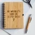 Import Personalised spiral notebook 70sheets spiral bamboo cover dairy book bamboo stationery set with notebook and key chain from China
