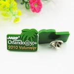 personalized 2d soft pvc rubber pin badge with custom logo