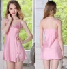 Pink valentine silk-like babydoll lingerie sexy nighty girl 3116-3