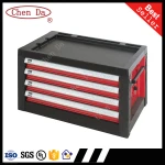 plastic and metal 4 drawers toolbox tool storage box tool box with tools, with lock