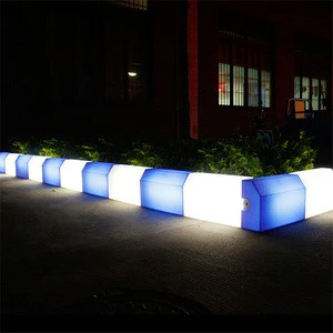 Plastic lighting parking blocks curb stone led Curb Yard Garden Lighting curbstone for sale