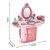 Plastic Pretend Play Mirror Dresser Table For Girls Kids Suitcase Makeup Toys Set
