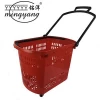 plastic shopping basket with wheels in stock