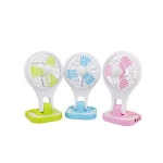 PLD Emergency Solar Fan with LED Light Portable Rechargeable Fan with Light