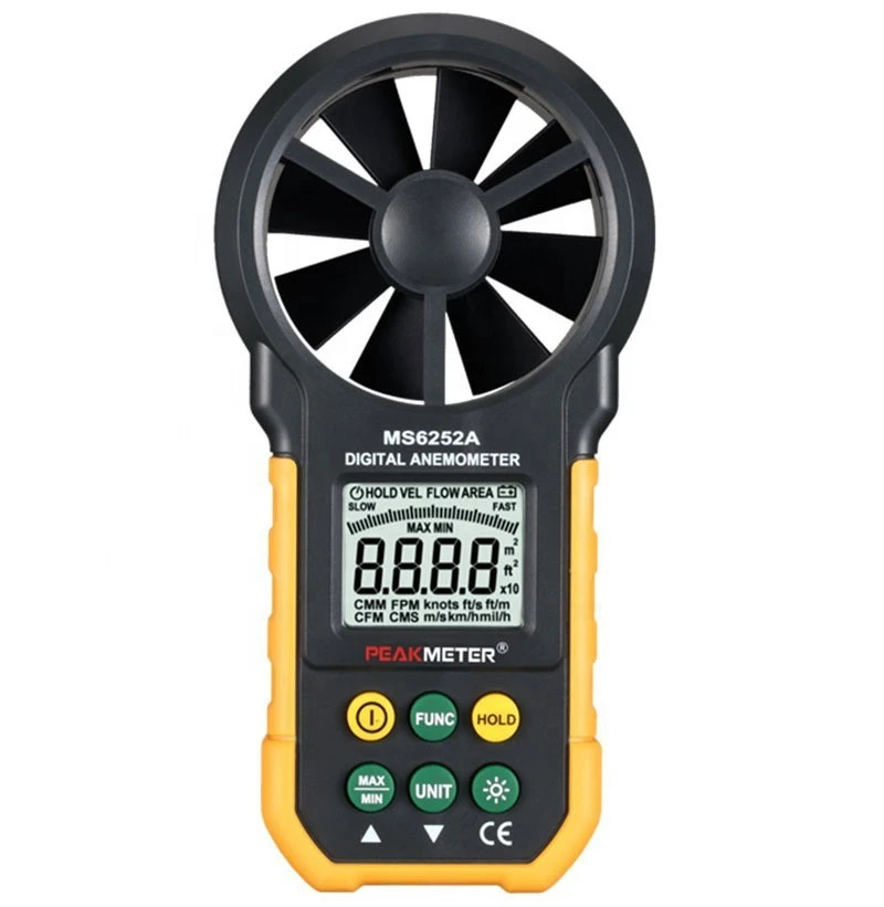 PM6252A / MS6252A digital analog anemometer unit uses van anemometer type cup anemometer outdoor industrial use