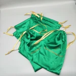 Popular Custom logo satin promotional Drawstring Bag for bag
