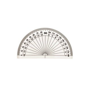 Popular round protractor scale plastic ruler for kids
