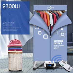 Portable clothes dryer foldable electric clothes dryer smart touch screen 6 keys with remote control 2300W