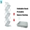 Portable Metal Foldable Literature Display Stand A4 Size Catalogue Magazine Promotion Floor Display Rack