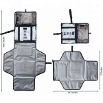 Portable Waterproof Changing Pad, Diaper Clutch, Travel Station Knit for Baby Diapering