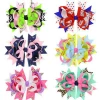 Printed Multilayer Ribbon Single Prong Alligator Hair Clips 6 Colors Available Boutique Kids Bows Barrette