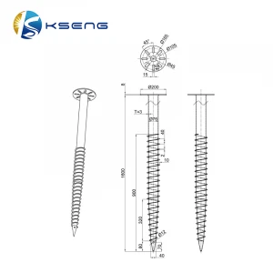 Producent Galvanized Ground Pile Screw, Ground Anchor in Best Quality
