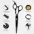 Import Professional Barber Beauty Salon Black Color Stainless Steel Hair Cutting Scissors from China