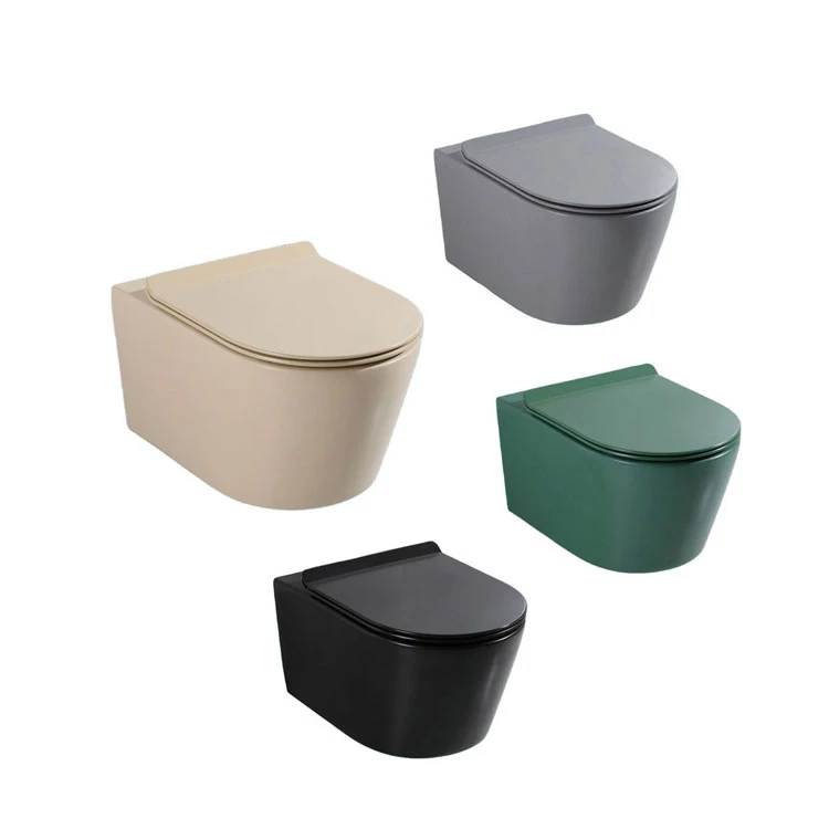 Promotional items sanitary ware wc ceramic grey color toilet one-piece wall-hung ceramic bathroom toilet type