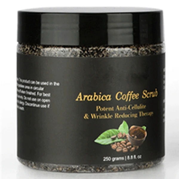 pure organic body deep cleaning arabica coffee scrub with shea butter facial scrub