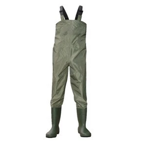 PVC Material Fishing Chest Wader Suit with PVC Socks from China
