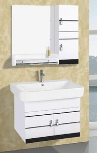 PVC Rotating Bathroom Vanity Cabinet with Mirror Cheap European Cabinet