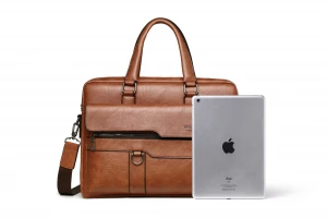 Quality Assurance Light Brown/Dak Brown /Black PU Skin Portable/Practical Leather Handbag for Travel Carry