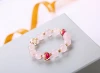 Ready To Ship Wholesale Bracelets China Jewelry Rose Quartz Glass  Charm Beads Bracelets