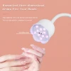 Rechargeable LED Flash Cure Lamp Gel Nails Quick Drying Goosenecks 20W UV Lamp for Nail Salon Home